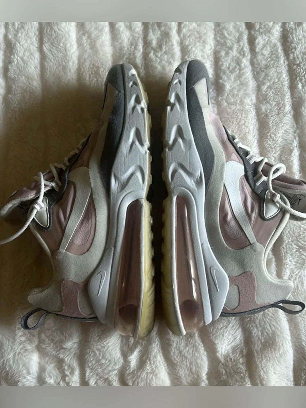 Nike Women's Air Max-270 Sneakers in Pink, Gray and White